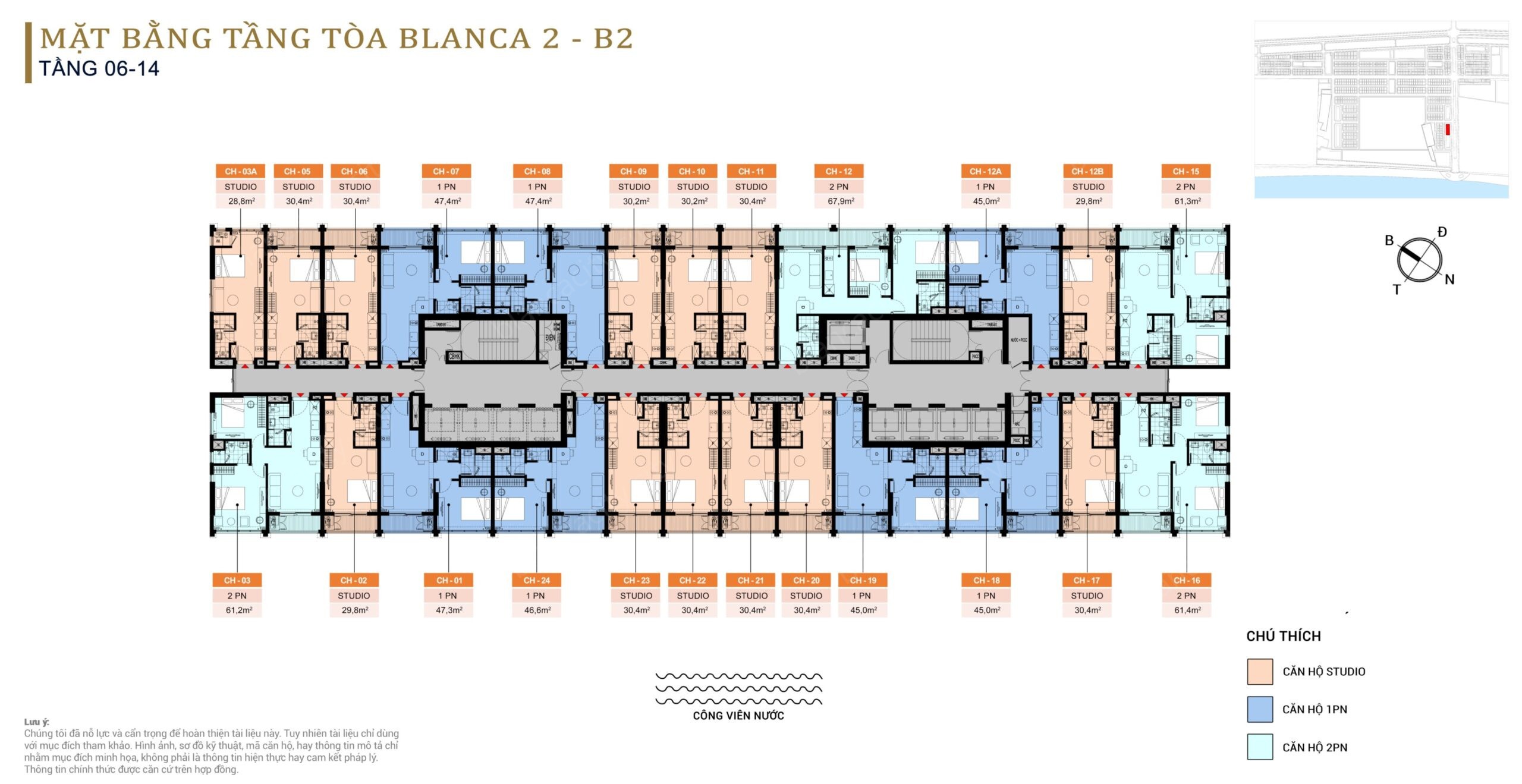 Mặt Bằng Blanca City B2